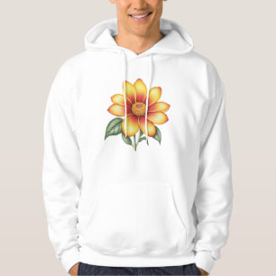Orange Flower Hoodie