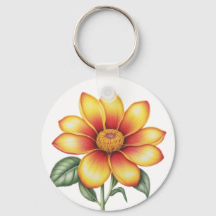 Orange Flower Keychain