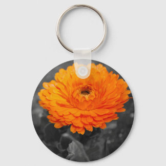 Orange Flower Keychain