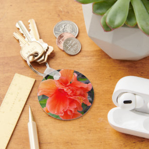Orange Flower Keychain