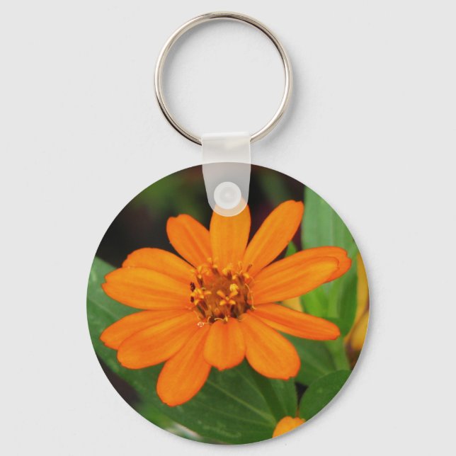 Orange Flower Keychain (Front)