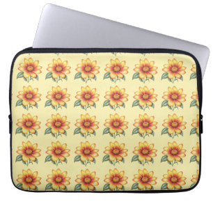 Orange Flower Laptop Sleeve