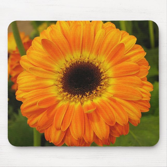 Orange Flower Mouse Pad (Front)