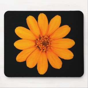 Orange Flower Mouse Pad