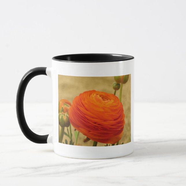 Orange Flower Mug (Left)