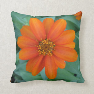 Orange flower pillow