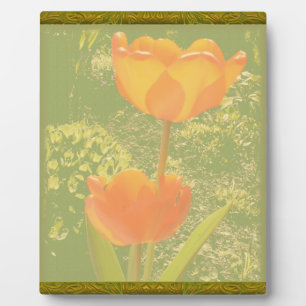 Orange Flower Plaque