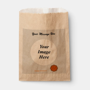 Orange Flower Ribbon Template by Kenneth Yoncich Favour Bag