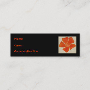 Orange Flower Skinny Profilecard Mini Business Card