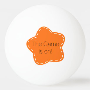 Orange Flower with Ping Pong Saying Ball