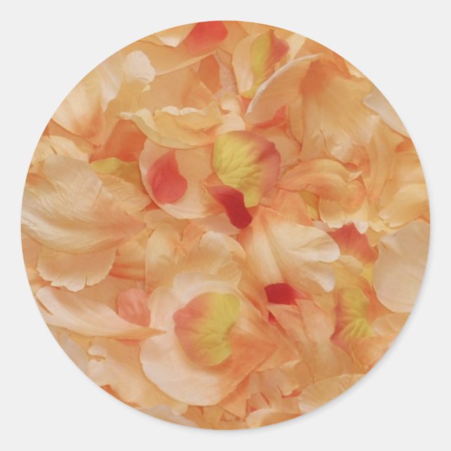 Orange Flowered Envelope Seal Stickers (Front)