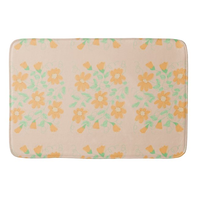 Orange Flowered Mat (Front)
