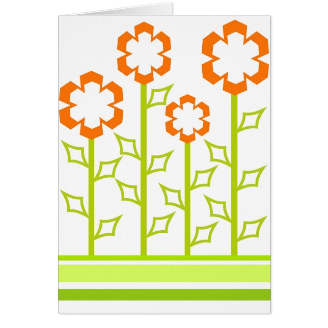 Orange flowers - Card (Front)
