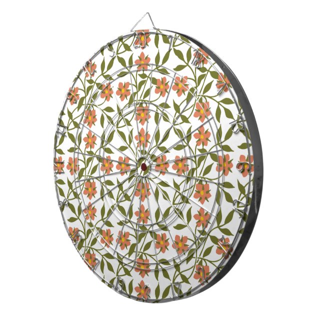 ORANGE FLOWERS  DARTBOARD (Front Right)