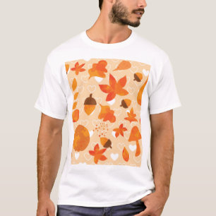Orange Flowers: Hand Doodle Pattern. T-Shirt