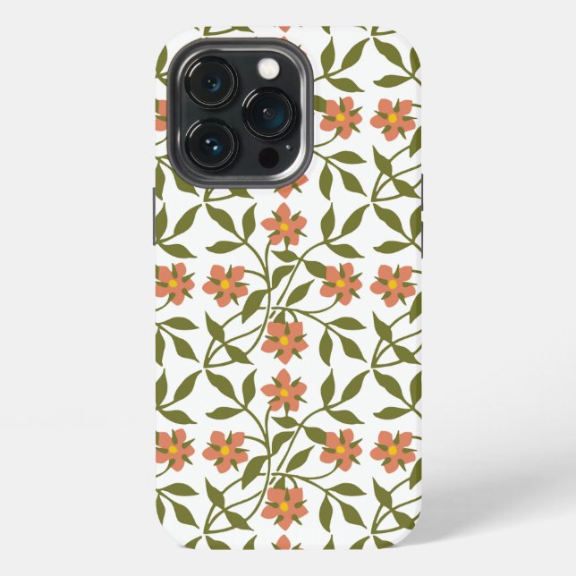 ORANGE FLOWERS  iPhone CASE (Back)