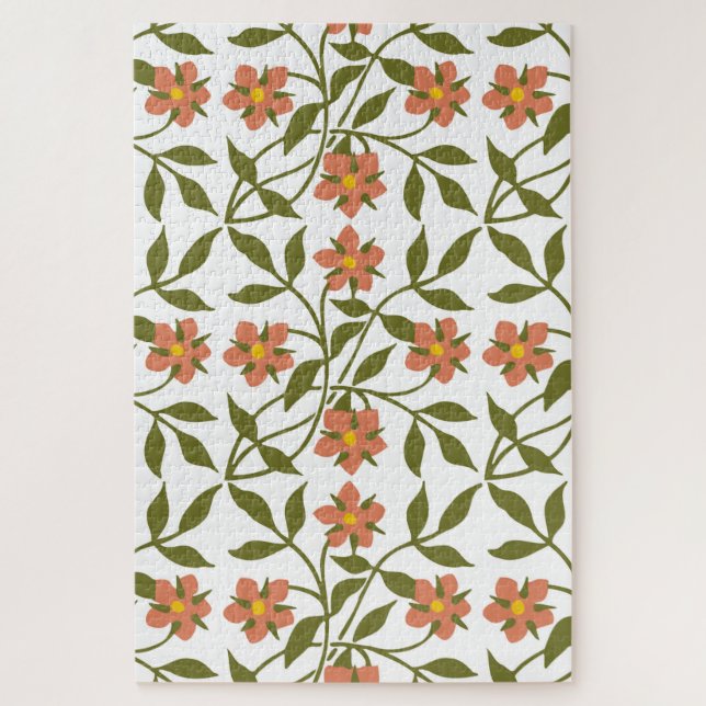 ORANGE FLOWERS  JIGSAW PUZZLE (Vertical)