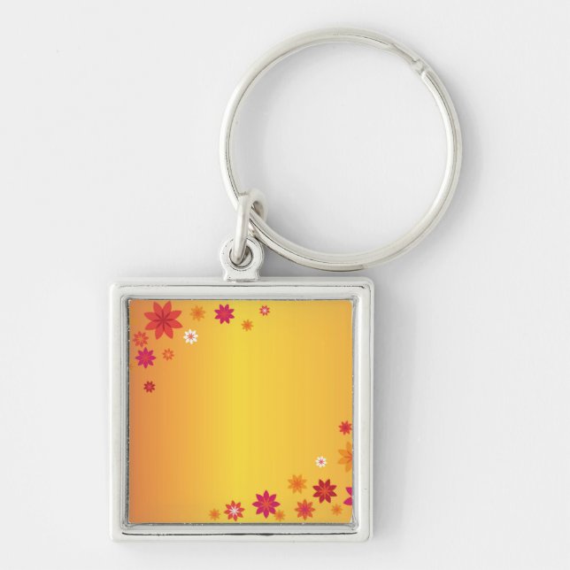 Orange Flowers Keychain (Front)