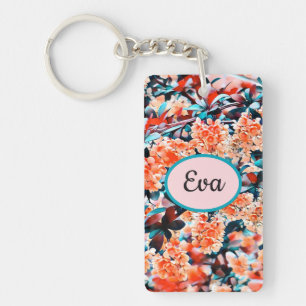 Orange Flowers Keychain