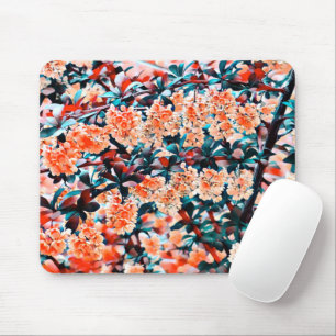 Orange Flowers Mouse Pad