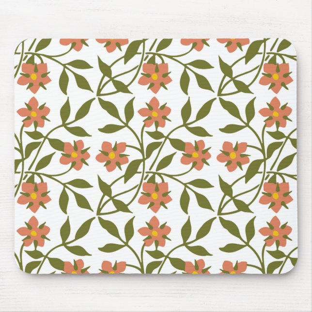 ORANGE FLOWERS  MOUSE PAD (Front)