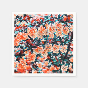 Orange Flowers Napkin