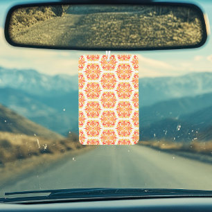 Orange Flowers, Pattern Of Flowers, Floral Pattern Air Freshener