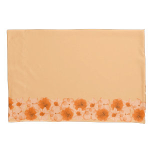 Orange Flowers Pillowcase