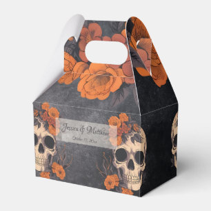 Orange Flowers simple Elegant  Favor Box