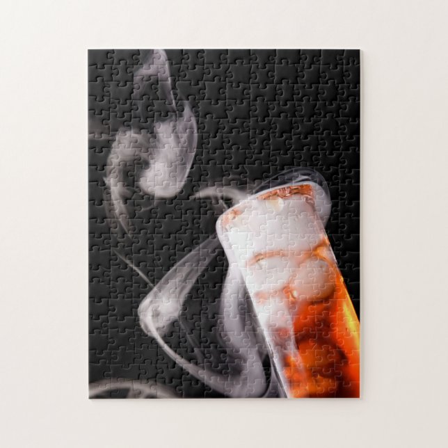 Orange Fluid Test Tube Gas Jigsaw Puzzle (Vertical)