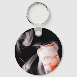 Orange Fluid Test Tube Gas Keychain
