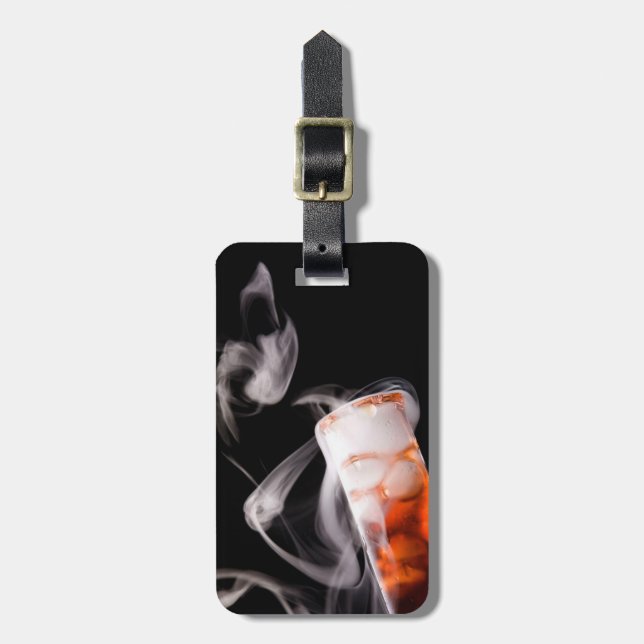 Orange Fluid Test Tube Gas Luggage Tag (Front Vertical)