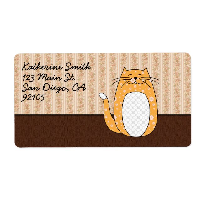 'Orange Folk Art Cat' (Front)