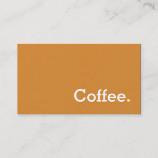 Orange foncée de carte perforée de café de