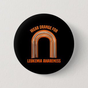 Orange For Leukaemia Awareness Leukaemia 1 2 Inch Round Button