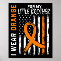 Orange For My Little Brother Leukaemia Cancer Awar