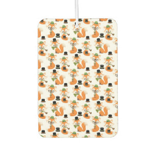Orange Fox Autumn Trees Forest Hipster Glasses Fox Air Freshener