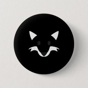 Orange Fox Face Halloween Apparel Matching Group F 2 Inch Round Button