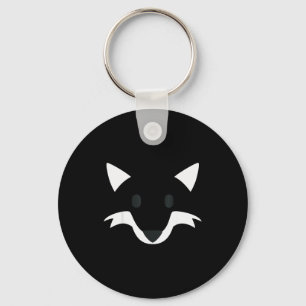 Orange Fox Face Halloween Apparel Matching Group F Keychain