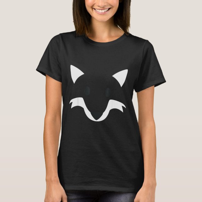 Orange Fox Face Halloween Apparel Matching Group F T-Shirt (Front)