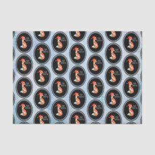 Orange Fox in Red Santa Hat Merry Christmas Tissue Paper