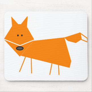 Orange Fox Mouse Pad