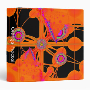 Orange Fractal (1.5in) Binder