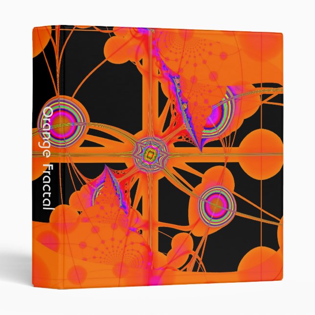 Orange Fractal (1in) Binder (Front/Spine)