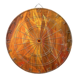 Orange Fractal Dart Board