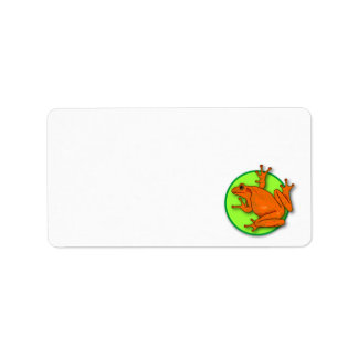 Orange Frog Address Label