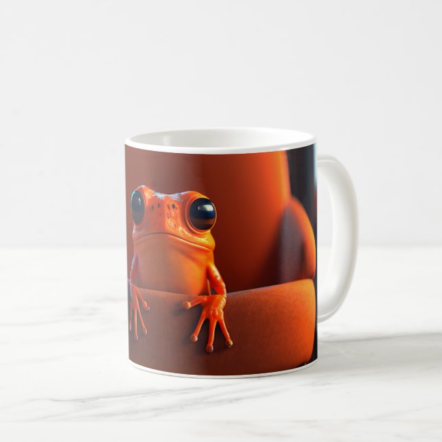 Orange Frog Coffee Mug (Front Right)