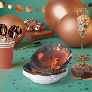 Orange Frog Paper Plate