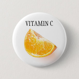 Orange fruit 2 inch round button