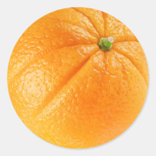 Orange fruit classic round sticker